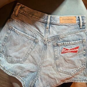 Denim Budweiser PACSUN shorts size 26”📌